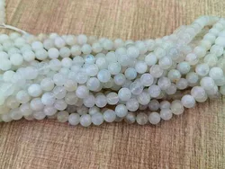 Wholesale Natural Smooth Gemstone Good Quality Blue Moonstone  Round Loose Stone Beads For Jewelry Making