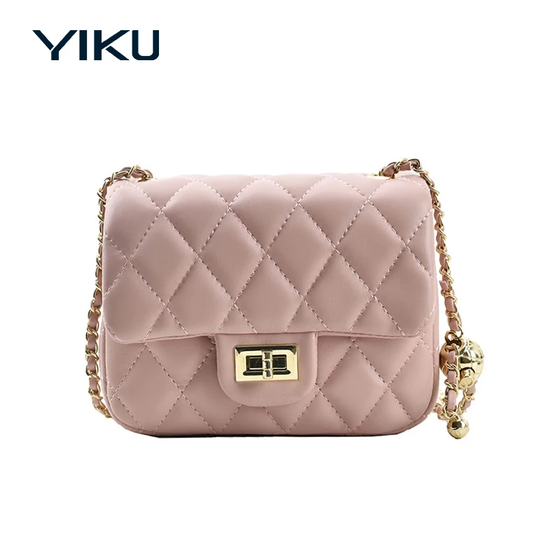 Custom LOGO chain crossbody bag ladies design purses PU leather luxury soft small  women shoulder bags for ladies