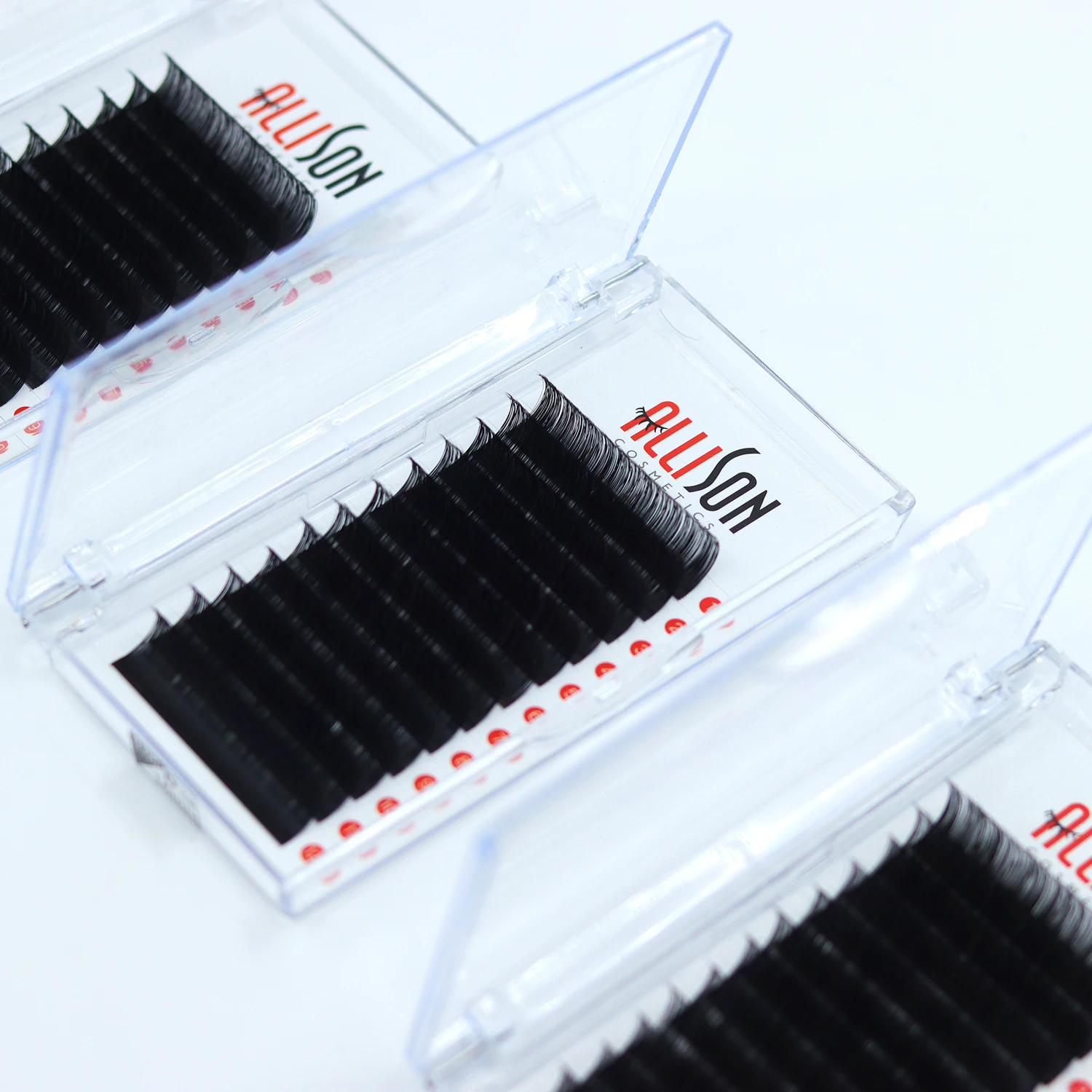 Cashmere Lash Extensions Tray 02 0.03 0.05 Premium Matte Black Volume Lash Trays Wholesale 8 25 Eyelash Extension Supplies Trays