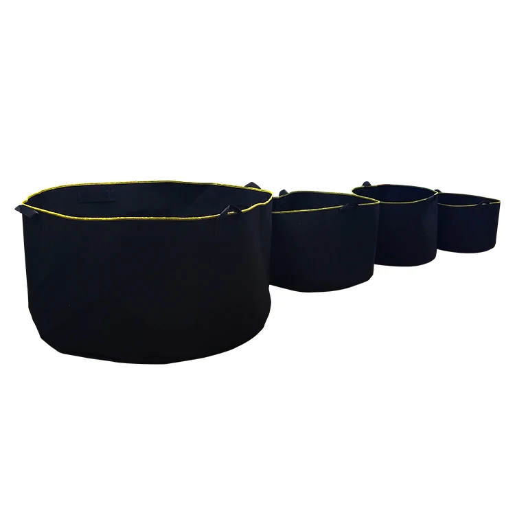 Perfect wholesale custom low cost 100/200/300 Gallon breathable thicken fabric plant pots with handle for tree farms