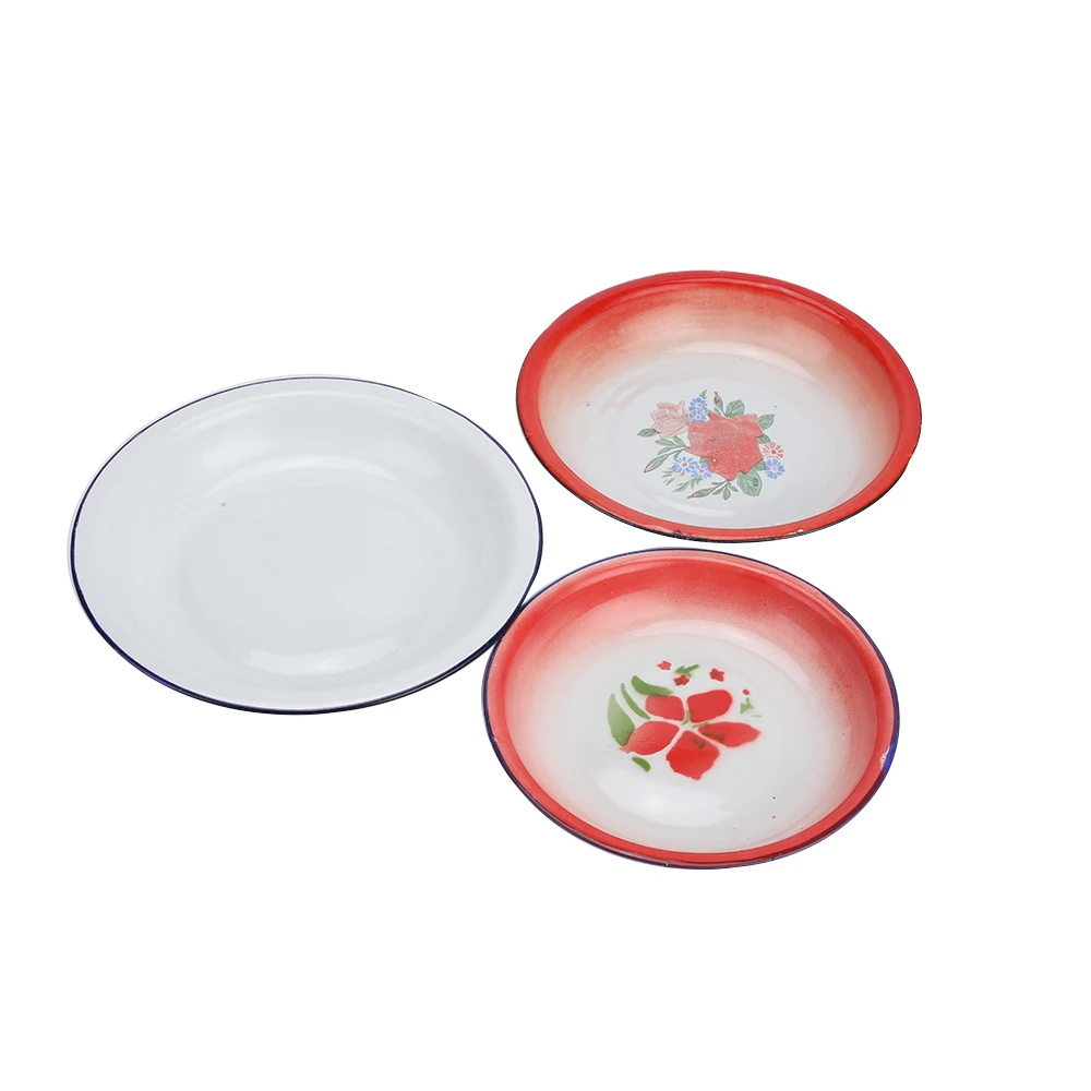 Hot-selling circular enameled dishes of different sizes