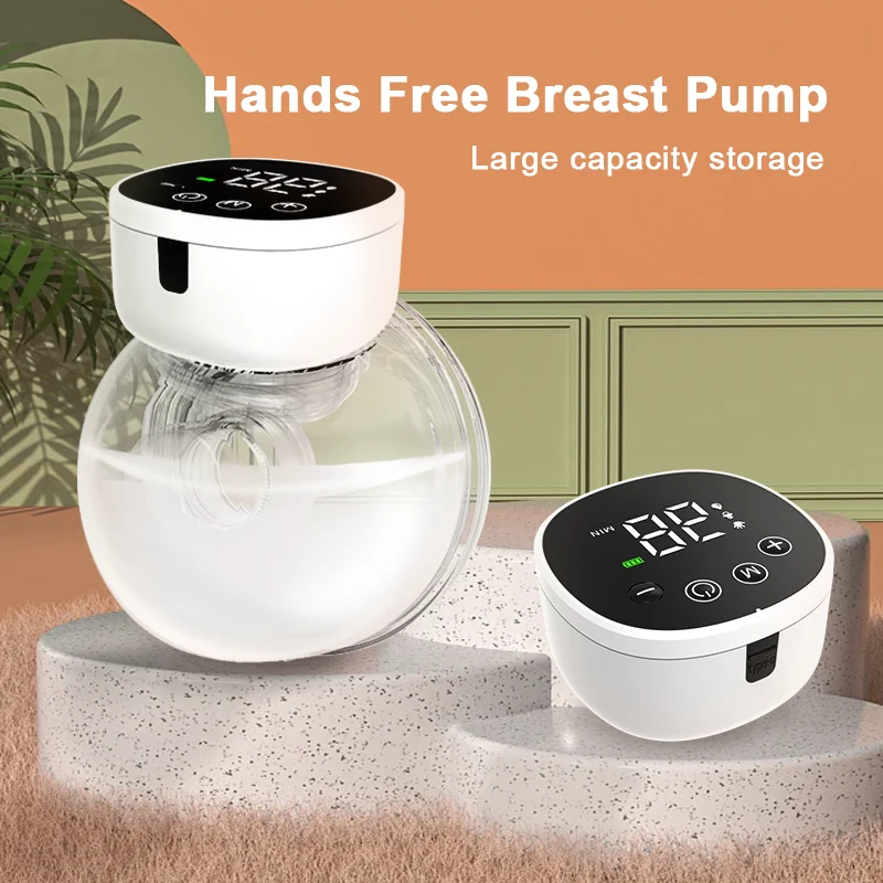 baby wearable silicon portable wireless feeding Breast Milk Pump Intelligent  Hands Free Electric Breast milk Pump