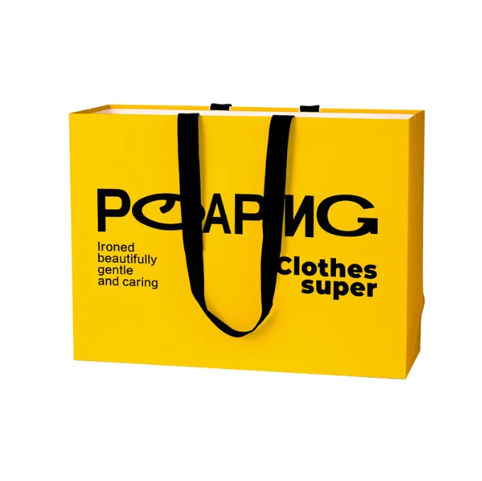 High quality Custom Small Die-Cut Handles Skincare Lipstick Beige Plain Coloured Design Beauty Packaging Luxury Paper Bags