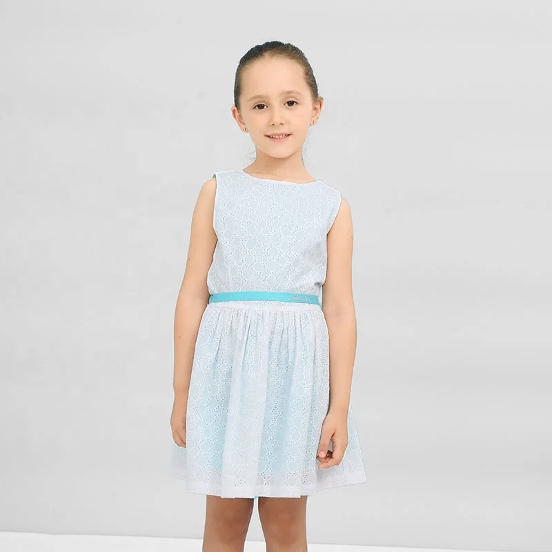 Gabby Loop Kids 100% Cotton Summer Round Neck Sleeveless Boutique Kids Dresses For Girls Child Summer Dress
