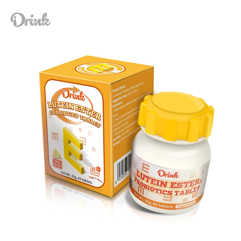 Factory Direct Price 30g mini size yogurt Flavor  Lutein Ester  Probiotic Pressed Candy