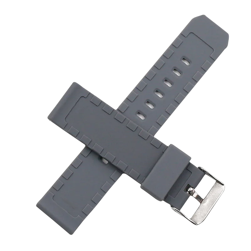 
Watch accessories sports silicone strap male 22mm pin buckle outdoor waterproof rubber strap female bracelet watchbands 