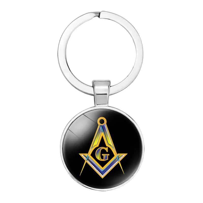 Mysterious Freemasonry Emblem Time Gemstone Alloy Keychain 12 styles masonic theme keyring