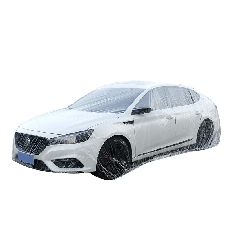 Manufacturer direct car body cover dust leaf General plastic PE transparent general disposable car cover