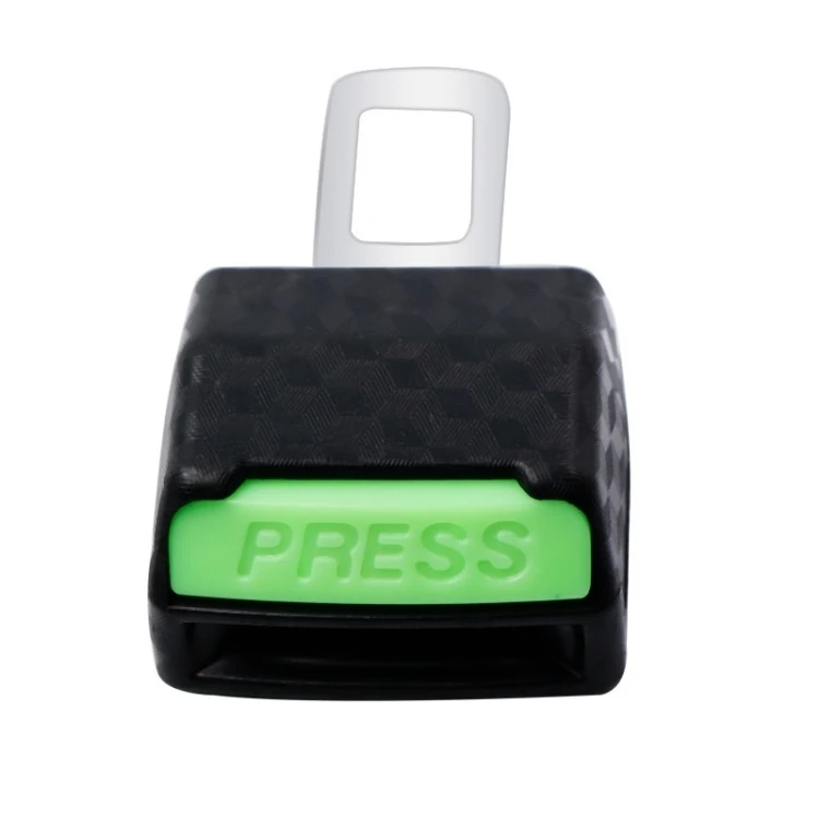 1pair Car Safety Belt Insert Head Limiter Lock Tongue Luminous Car Safety Belt Buckle