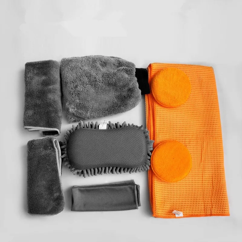 Greenfound microfiber car cleaning kit wholesale car washing bag cleaning cloth mitt microfiber applicator auto wash tools set