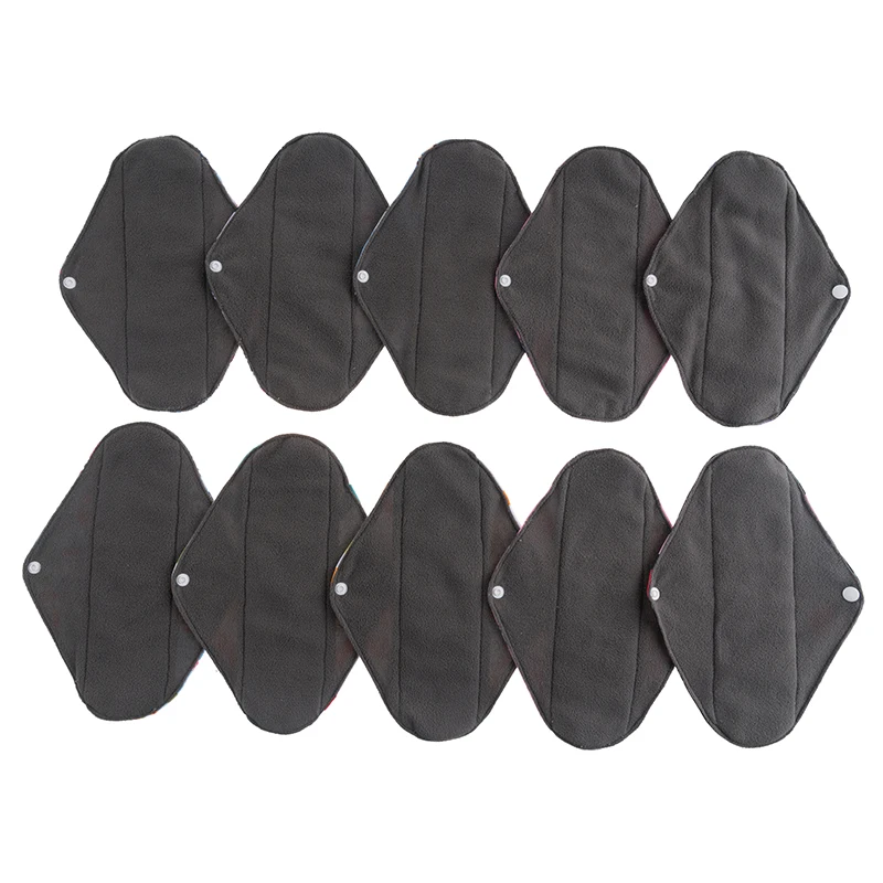 23x31cm large reusable sanitary pads towel napkin heavy flow washable bamboo charcoal cloth menstrual pads for night lady women