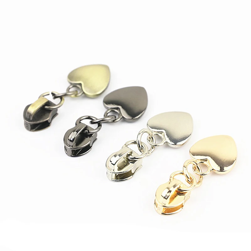 Exquisite Rainbow Color Metal Zipper Slider Custom Zipper Pull Creative Pattern Zipper Puller Nylon Zip Head