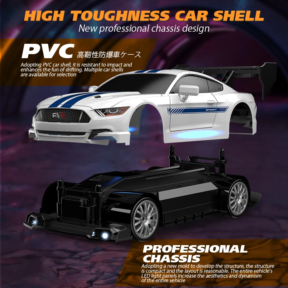 2025 New Hot Sale 1/24 Mini Rc Car Controllable Lighting Rc Drift Car Kids Toys High Speed Sports Car Model Boy Gift