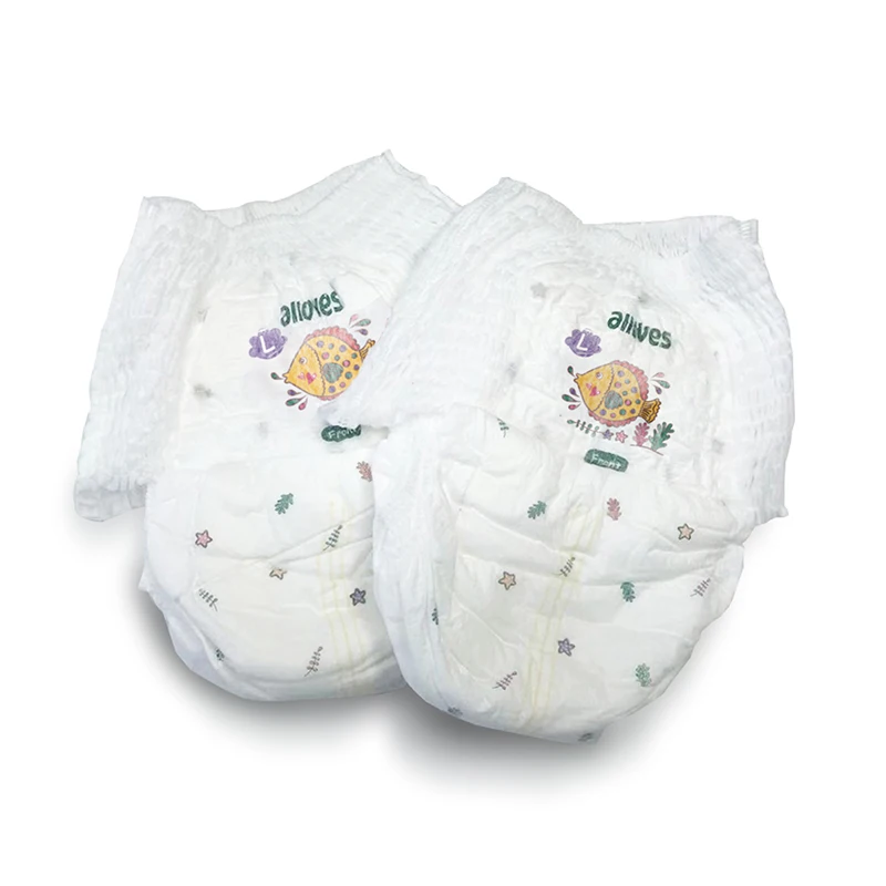 Soft Cotton Baby Pants Infant Diaper Disposable Period Panties Printed Baby Nappy Abdl Packing PE Film Breathable Fabric
