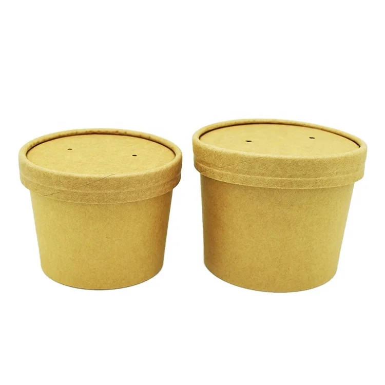 Одноразовый контейнер для горячего супа, Высококачественная бумажная миска для супа