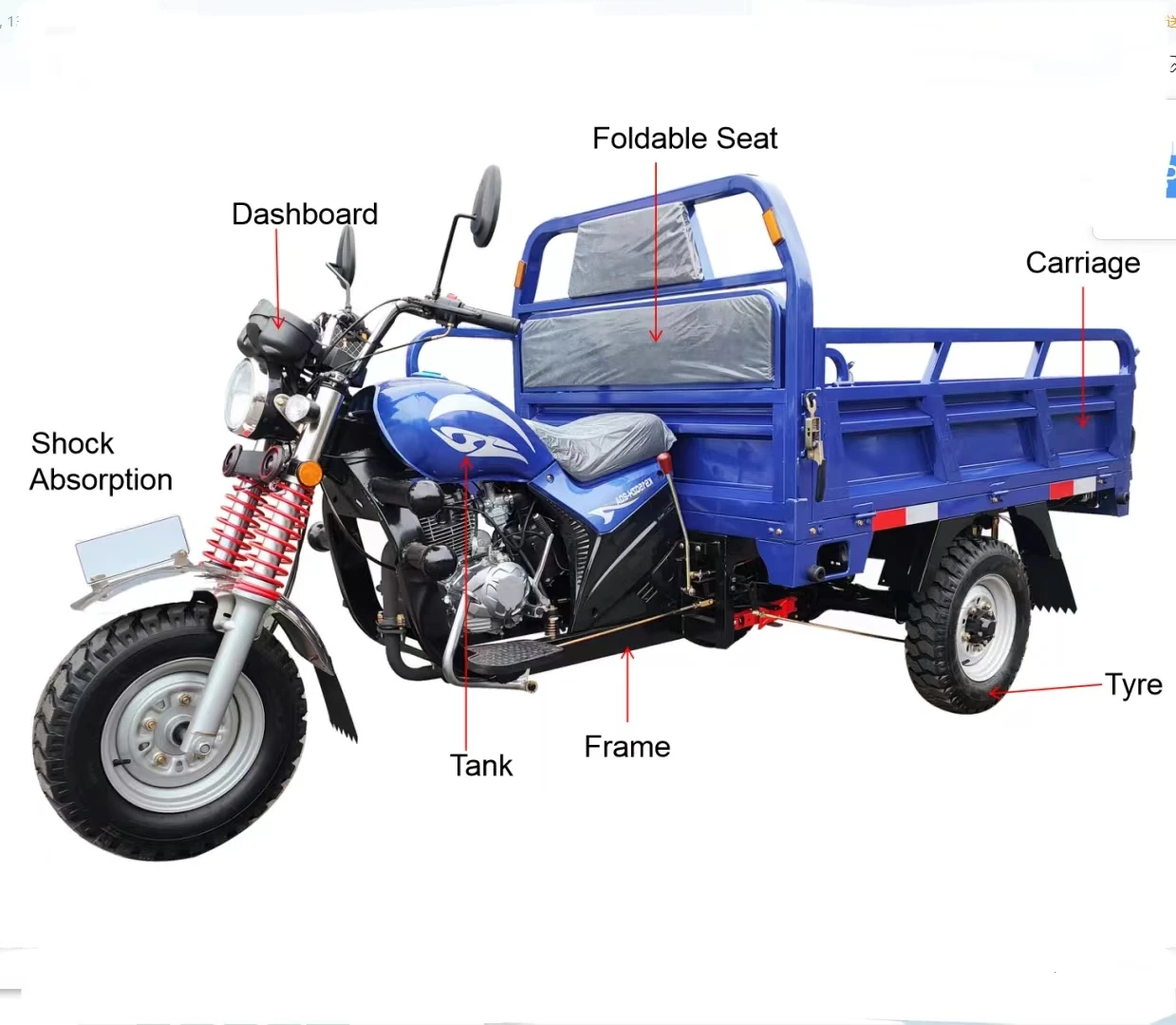 Моторизованный трехколесный мотоцикл 150cc грузовой перевозчик другие трехколесные велосипеды