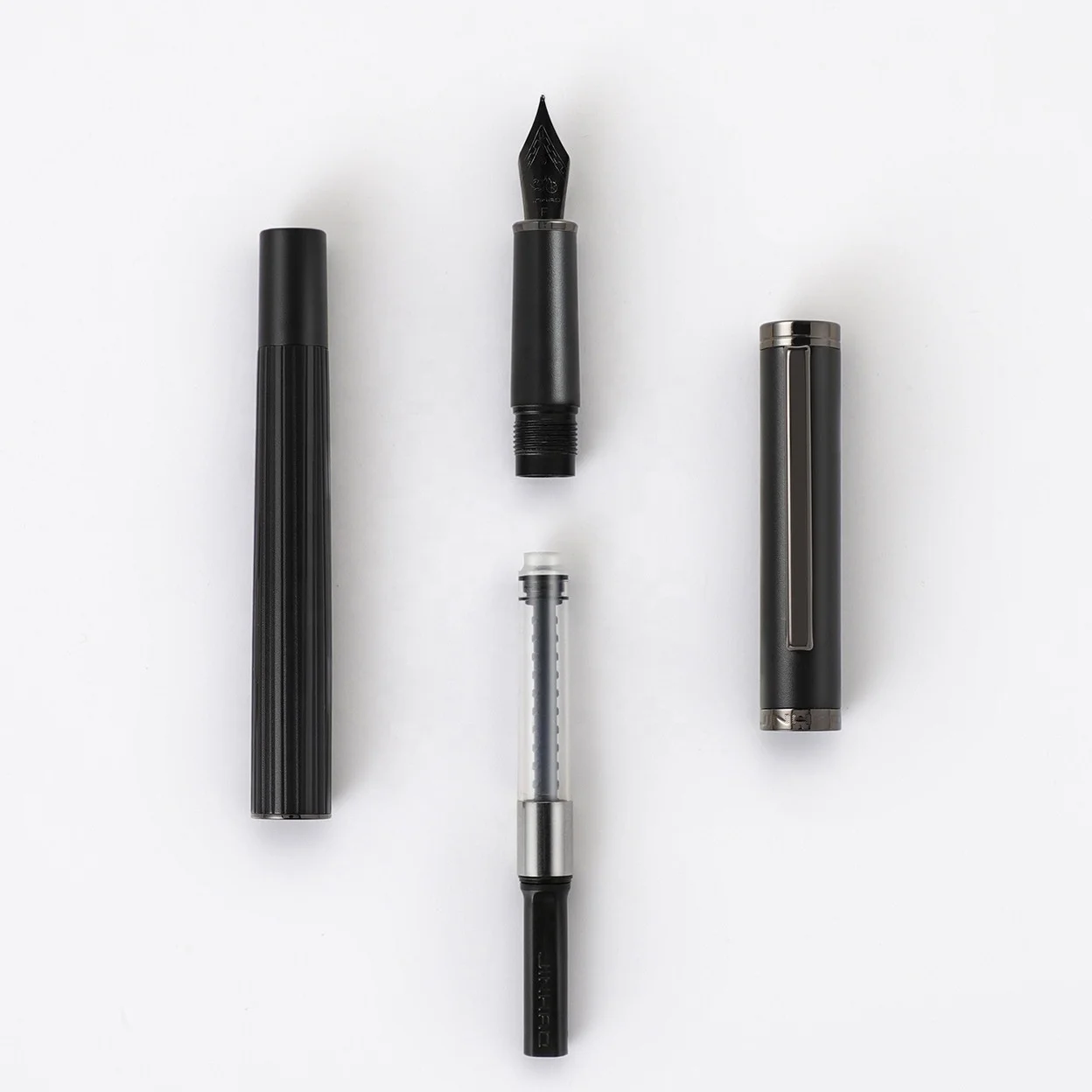 jinhao 88 Luxury gift matte black color fountain pen advertising custom company logo calligraphy writing pen