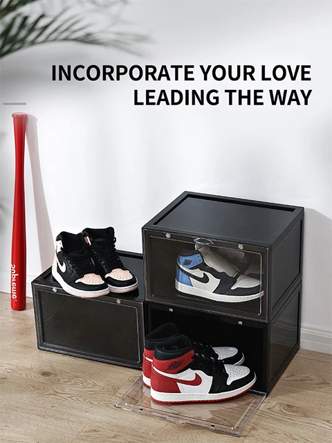 JOGHN Durable Using Plastic Custom Transparent Shoe Containers Box Storage