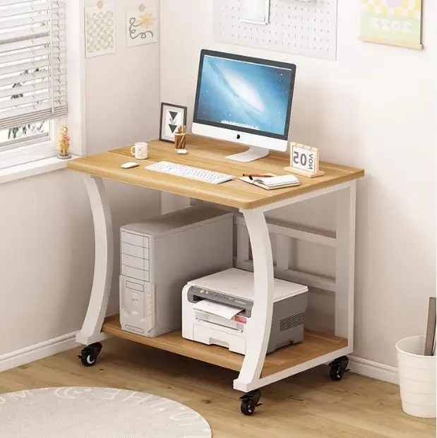 AILICHEN Mobile desktop computer desk, bedroom bedside desk, small-sized laptop workbench