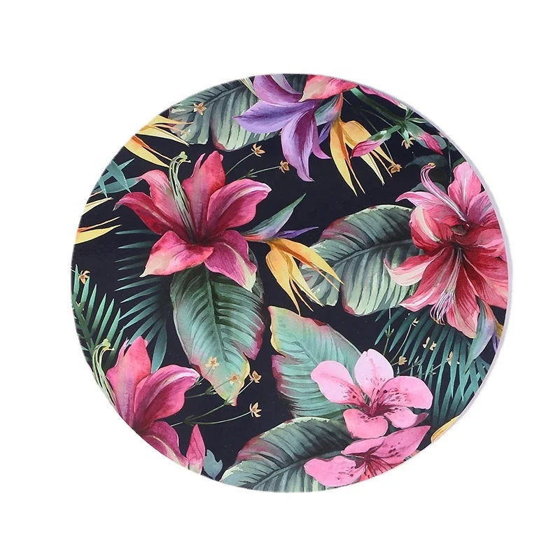 Custom Round Placemat Cork Back Table Mats Heat Resistant Mdf Cork Placemats Set for Dining Table Luxury