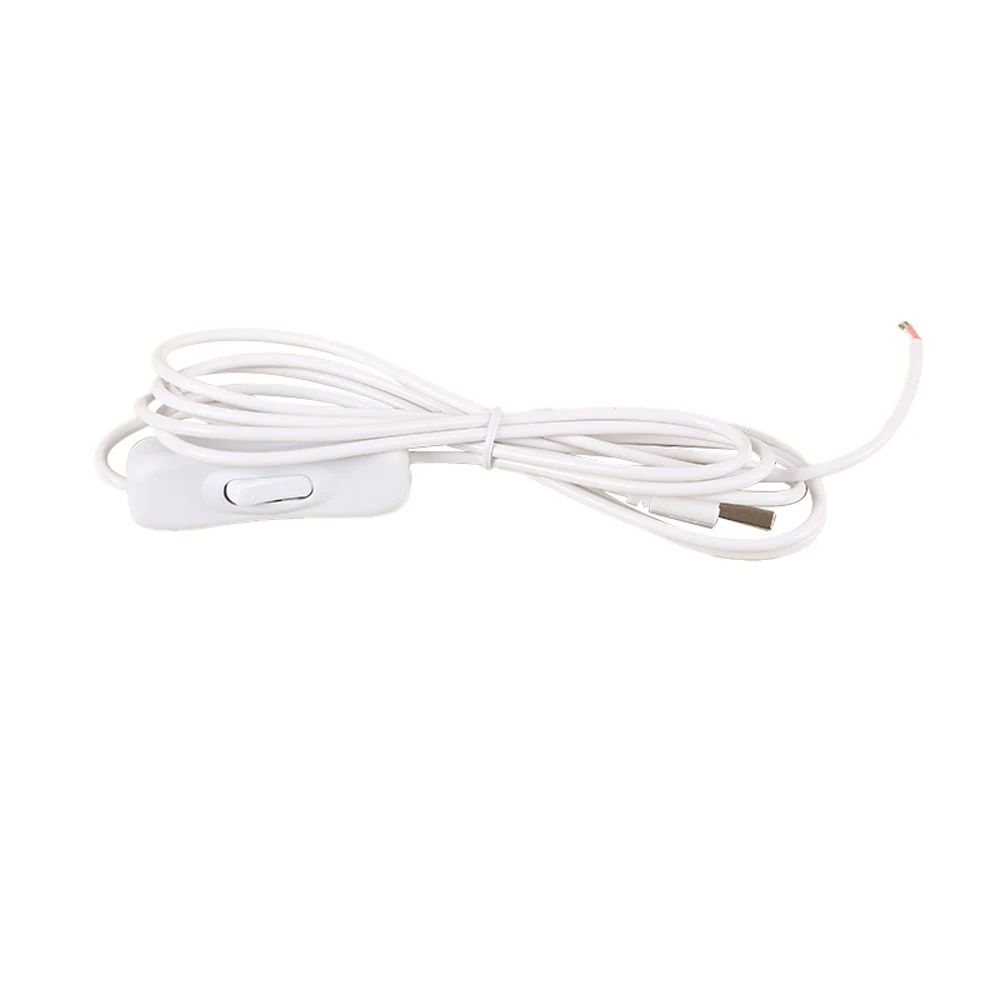 USB Connector Cable With Switch Electrical Power Supply Cable 2 Pin Wire 5V USB Extension Cable For Led Lamp Bulb Light DIY