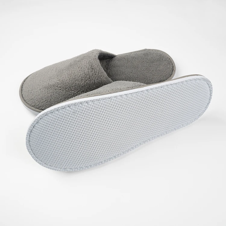 Luxury Soft Velvet Custom Spa Travel Bathroom Unisex Guest Hotel Disposable Slippers With Logo