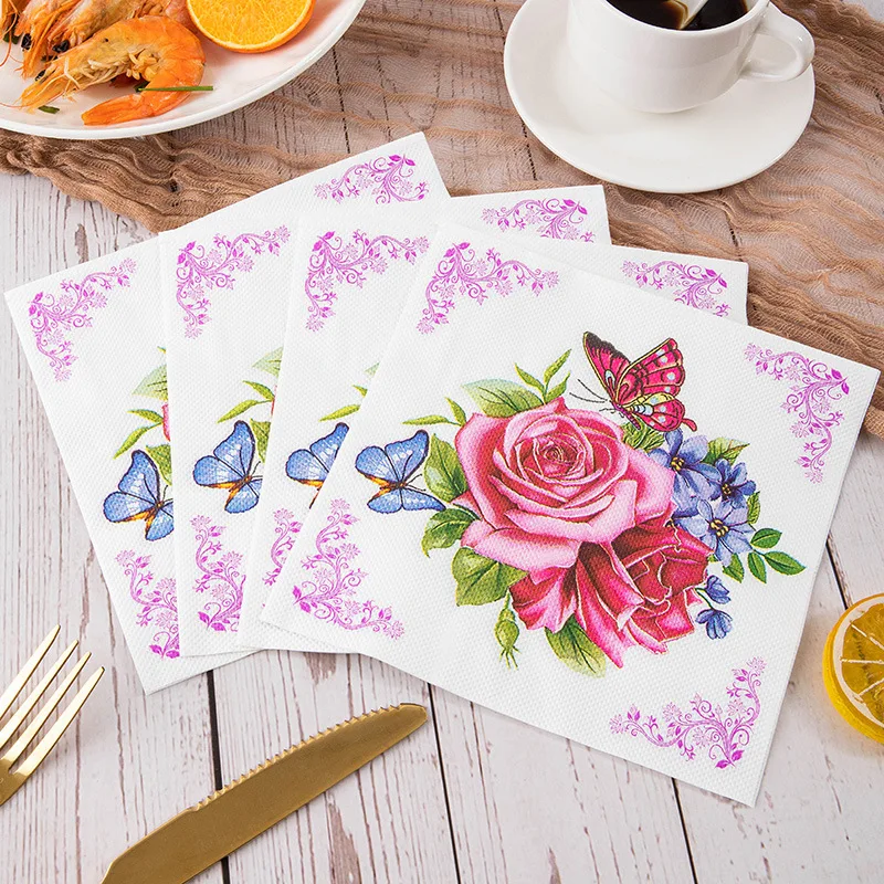 Oem Custom Design Decorative Restaurant Table Cocktail Napkins Paper Towel