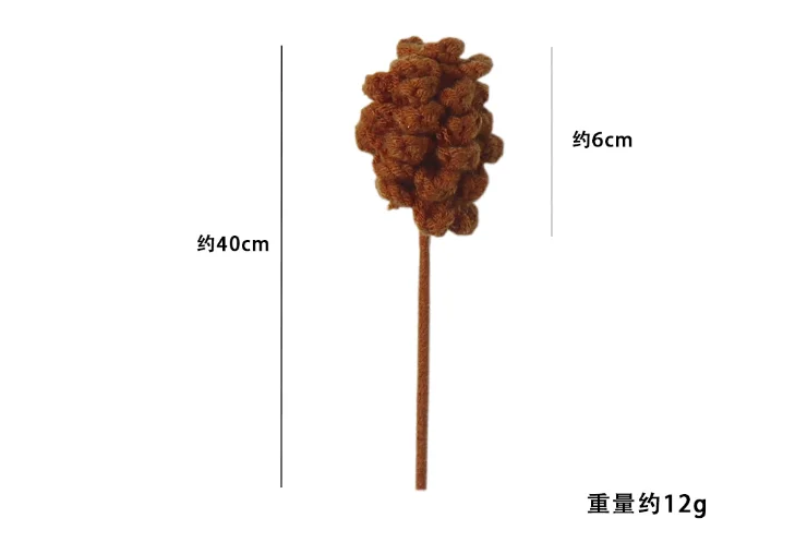 Handmade Wool Crochet Christmas Santa Claus Flowers Artificial Knit Yarn Flower Crochet Flower for Xmas Christmas Day Gifts