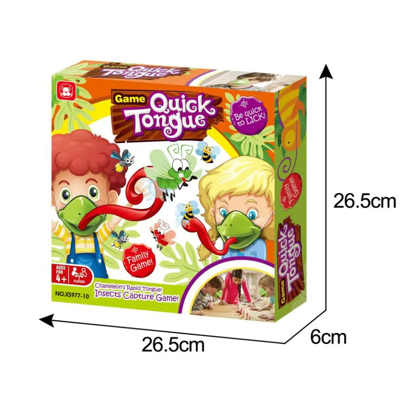 4+ age insect capture wagging lick cards board game quick tongue frog toy for 2 player