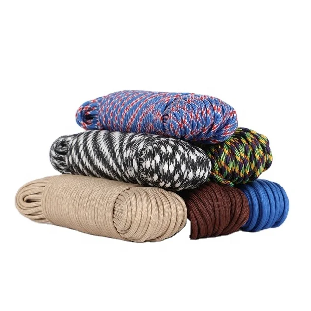 
Wholesale 3mm 4mm 5mm 6mm Outdoor Parachute Cord 7 Strands Core Nylon Lanyard 550 Paracord Rope 