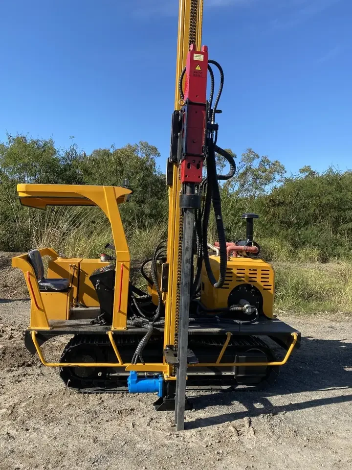 Factory Latest pile driver solar pile driver head by pneumatic portable screw pile driver