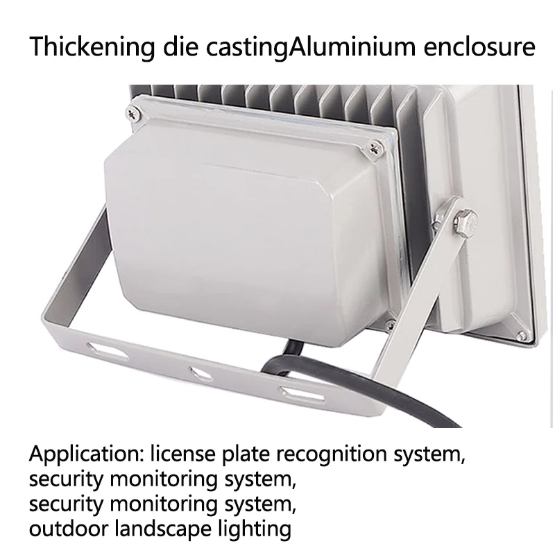 IP65 15W White LED Flood Light Waterproof CCTV Surveillance Auxiliary Lamp Outdoor Lot License Plate Recognition Camera