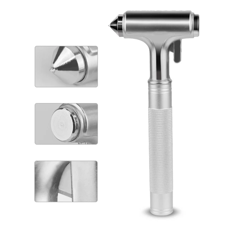 Metal Hard Alloy Head Window Breaker Emergency Car Safety Hammer Heavy Duty Window Breaker with Seat belt Cutter