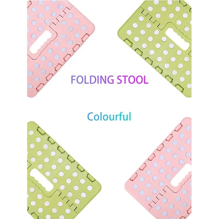 Step Stools Foot Stool - Collapsible Small Plastic Super Strong Folding for Kids and Adults 18inch Height