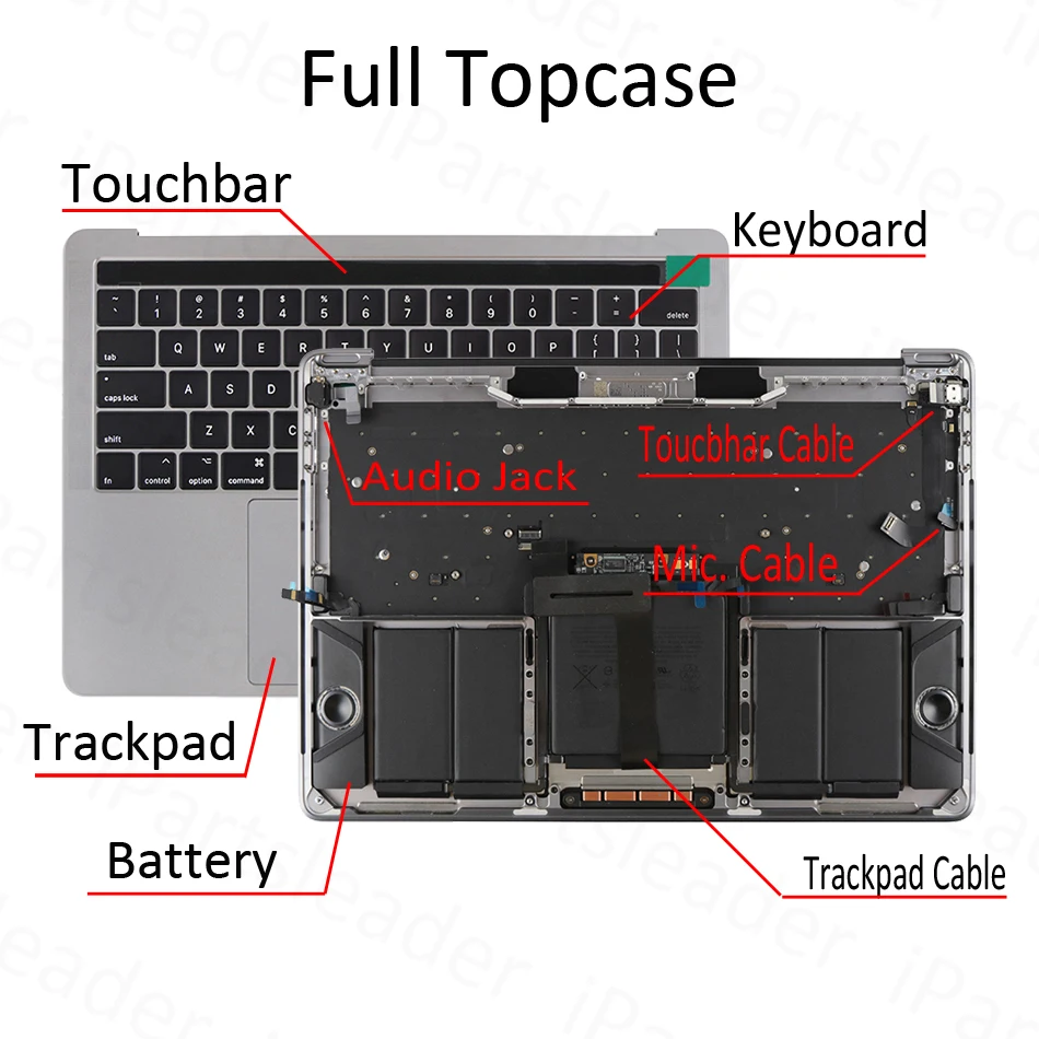 Оригинальный чехол A1707 Topcase с клавиатурой, серый, серебристый для Macbook Pro 15 дюймов, сенсорная панель Retina US UK, английская EMC 3072 EMC 3162