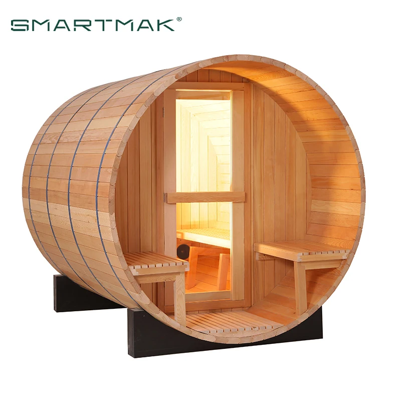 Traditional Outdoor Use 4 Person Size Steam Barrel Sauna Room