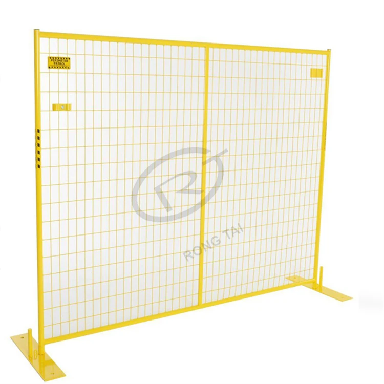 Factory price security perforated 2m pvc picket  australia safety   chain link  panels Canada temporary fence