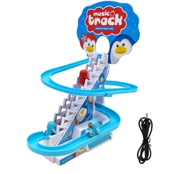 Track Slot Set Toy Battery USB Operated Kids Lights And Music Duck Stairs Climbing Other Toys