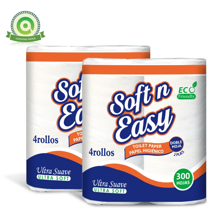 tissue factories removable toilet paper 4 rolls top quality 100 % cellulose raw material tissue toilet paper