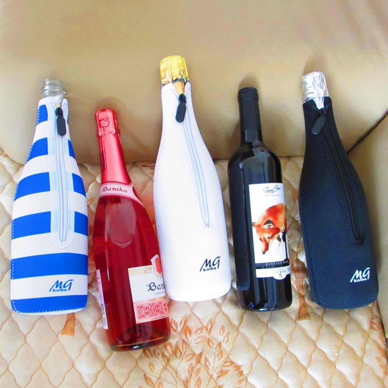 750ml Neoprene Insulated Wine Cooler Sleeve Champagne Bottle Cover holder