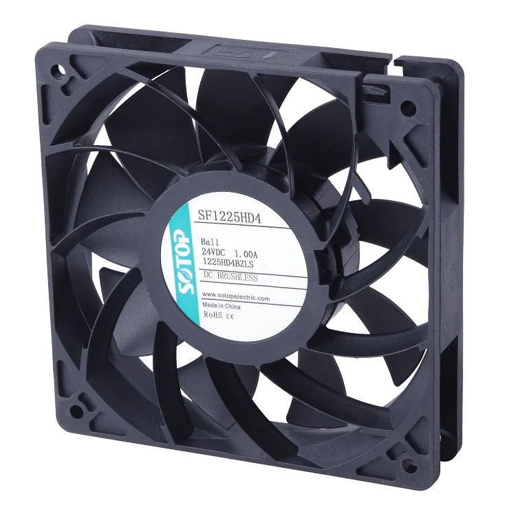120X120X25MM 1225 6000RPM Cooler 12V DC Axial vertical flow Server cpu dc axial cooling Fan