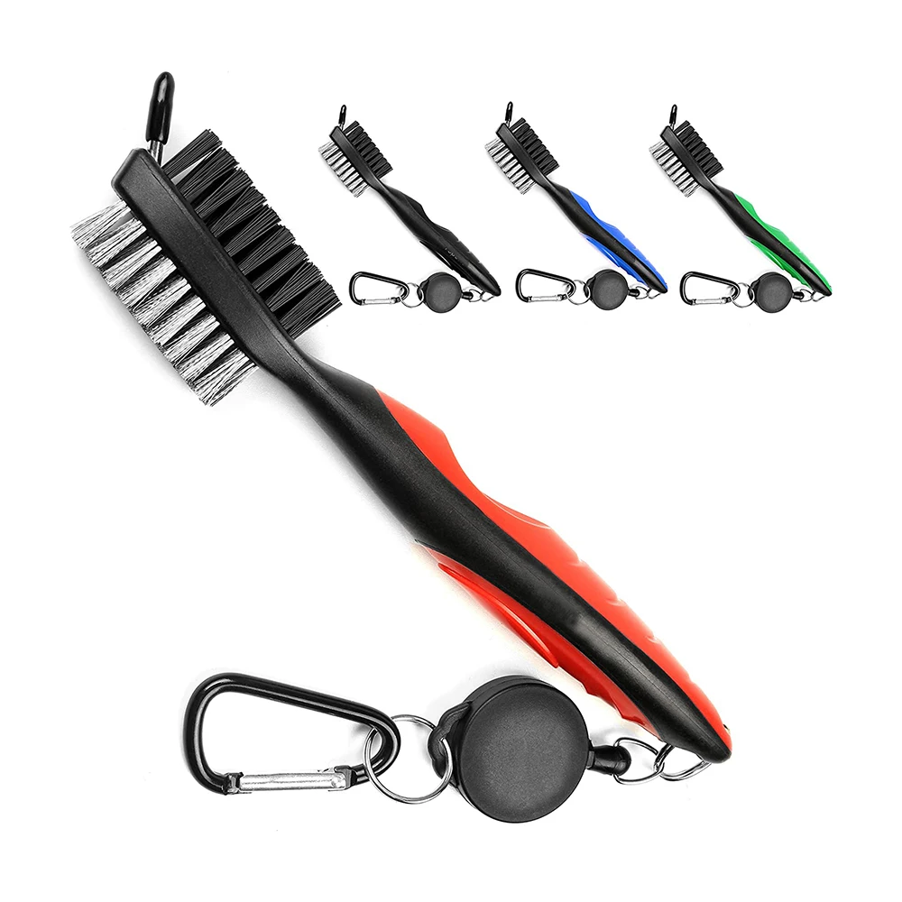 Double Sided Golf Brush Golf Clean Brushes Plastic Bristles Golf Brush Tees