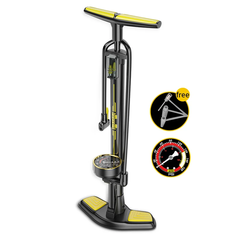 Phoenix New Arrival 200Psi High Pressure Bicycle Pump Bike/Motorcycle/Car/Basketball/Football Pump With Pressure Gauge