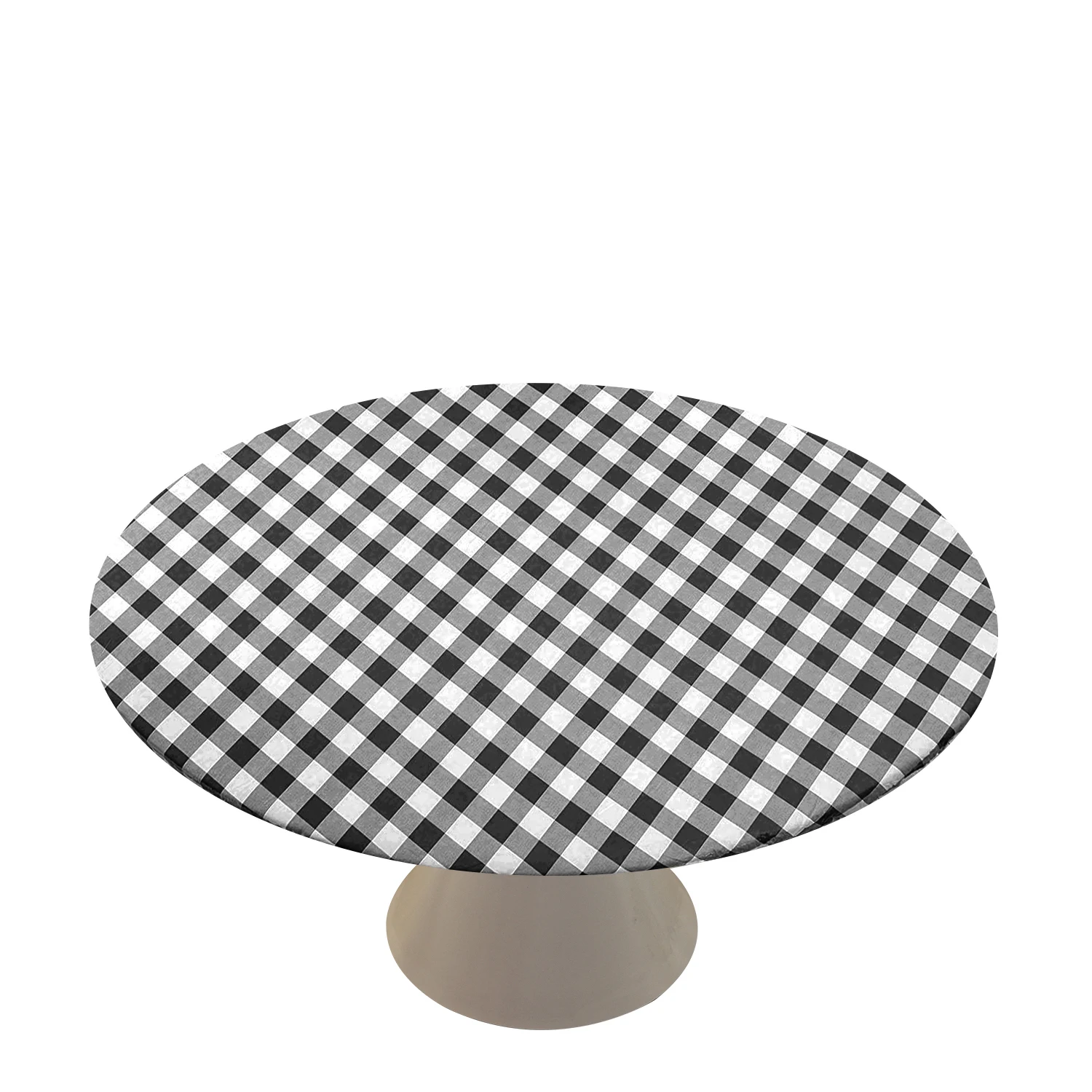 Disposable Round Fitted Table Cover Kids Birthday Party Plastic Table Cloths Table Cover With Elastic Band