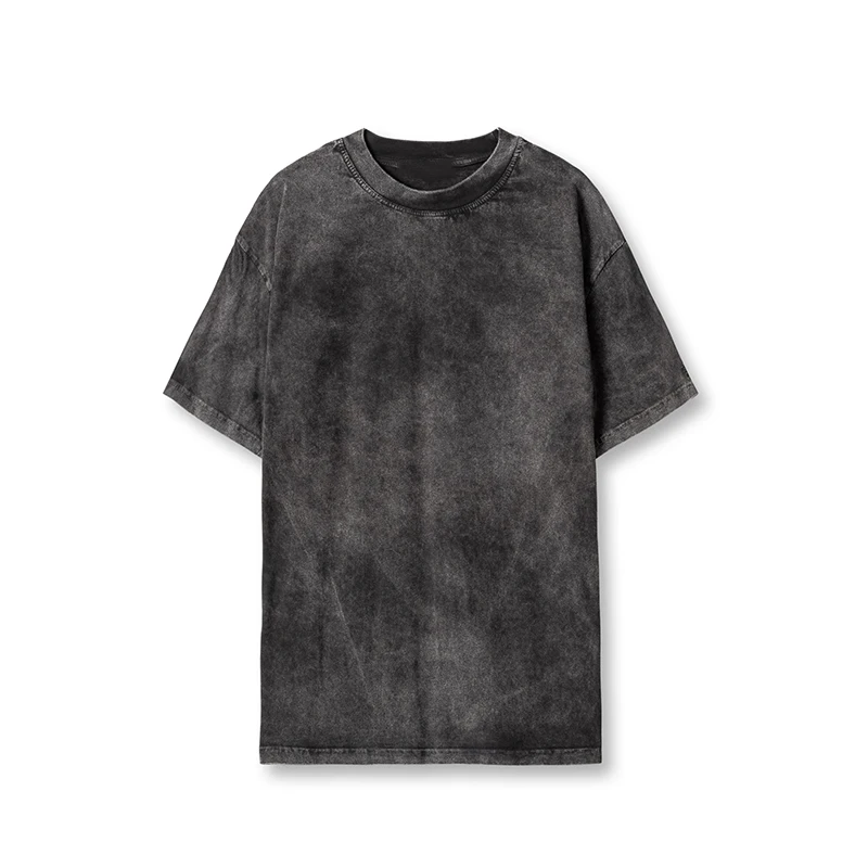 Maxgarment High Quality China Wholesale Men Vintage  Short Sleeve Plus Size Mens Washed T Shirt