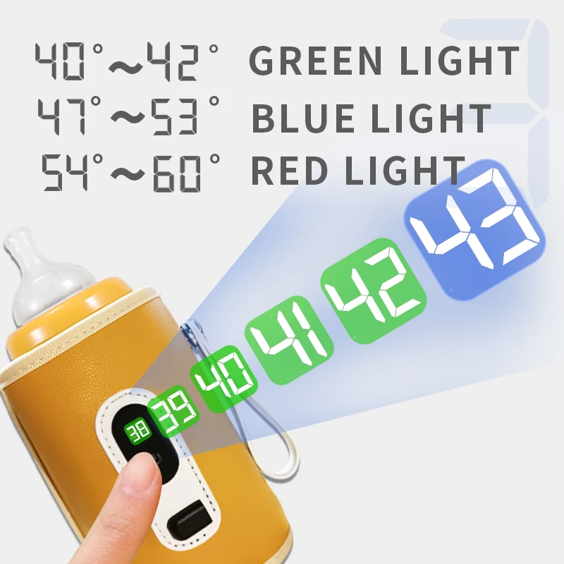 New Design Indoor/Outdoor Smart Drinkware Intelligent Baby Bottle Warmer Portable Heating Milk Heater for Baby Feeding