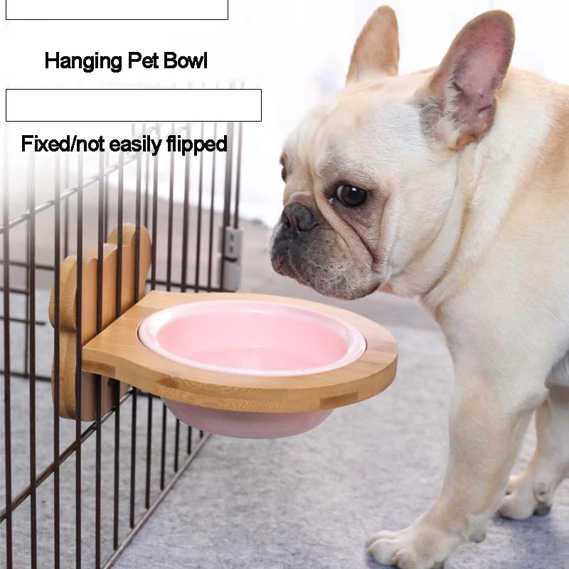 HANDOU Manufacture Direct Sale OEM Ceramic Pastel Pet Bowl  Custom Pet Food Water Feeder Bowl With Support For Dogs Cats