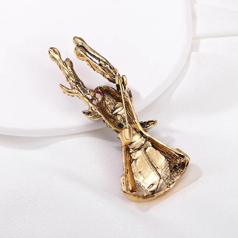 Manufacturer wholesale designer metal rhinestone fashion animal Christmas deer cufflinks pins buckles & corsage brooches  women