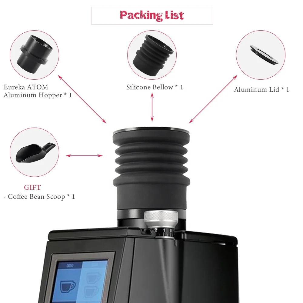 Coffee Beans Grinder Single Dose Hopper and Bellows For Eureka Atom Grinder Coffee Grinder Bean Bin Blowing Cleaning Tool