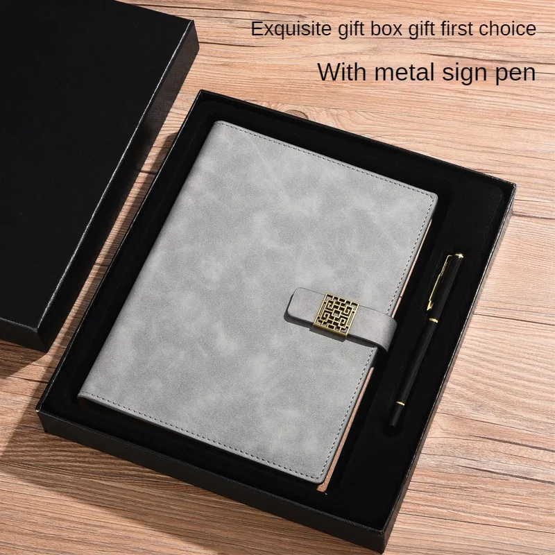 Cheap Wholesale Leather Waterproof Carbonless Note Book A5 100 Pages Notebook Custom Logo Notebook Gift Set